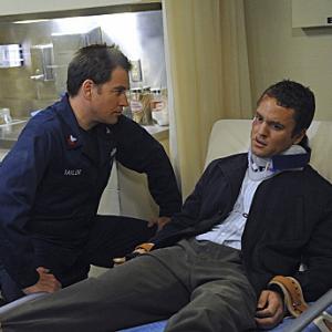 Still of Michael Weatherly and James Harvey Ward in NCIS Naval Criminal Investigative Service 2003
