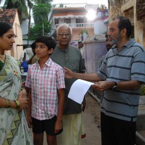 Madhu Mahankali on location filming the feature film PARAMPARA