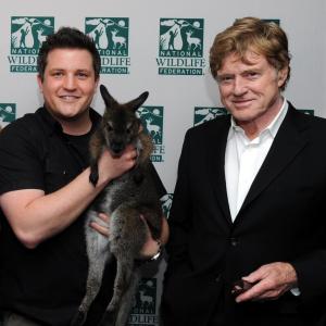David Mizejewski coemceed the 2011 National Conservation Achievement Awards Here he is with awardee Robert Redford and a wallaby