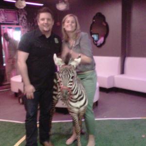 Backstage at the Wendy Williams Show with a zebra