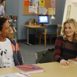 Still of Gillian Jacobs and Danny Pudi in Community 2009