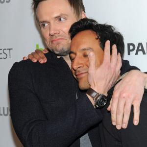 Joel McHale and Danny Pudi at event of Community (2009)
