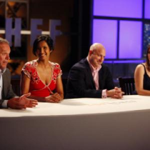 Still of Padma Lakshmi Wolfgang Puck Gail Simmons and Tom Colicchio in Top Chef 2006