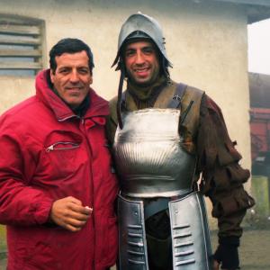 Stunt coordinator Angelo Ragusa and Krassimir Ivanoff on the set of The Profession of Arms by Ermanno Olmi