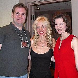 Mark Baranowski, Linnea Quigley, Ryli Morgan (April 2002)