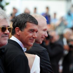 Antonio Banderas Pedro Almodvar and JeanPaul Gaultier at event of Oda kurioje gyvenu 2011
