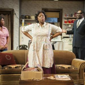 Mildred Marie Langford, Greta Oglesby and Christophe Abiel in A RAISIN IN THE SUN (Milwaukee Repertory Theatre)