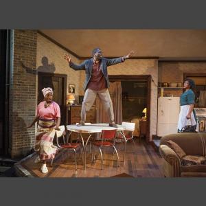 Mildred Marie Langford Chike Johnson and Erika Ratcliff in A RAISIN IN THE SUNMilwaukee Repertory Theatre