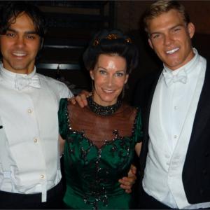 On the set of Midnight Bayou. With Alejandro Rose-Garcia (Julian Manet) and Alan Ritchson (Lucian Manet).