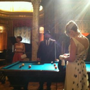 Rob Sciglimpaglia as Pool Player on set of ABCs Pan Am