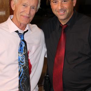 Rob Sciglimpaglia and Lance Henriksen from set of motion picture ONE