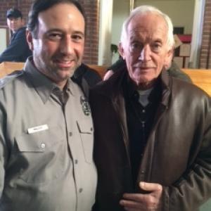Rob Sciglimpaglia and Lance Henriksen from the set of BEING.