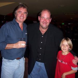 Alec Gray, with his Father (Executive Producer of The Office) and Brian Baumgartner at the Season 3 Wrap Party