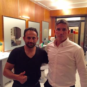 Roman Mitichyan with actor Jim Caviezel in TV Person of Interest