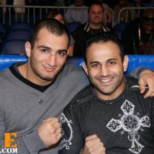 Roman Mitichyan with fighter Gregard Mousasi