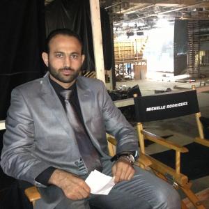 Roman Mitichyan on the set of Furious Seven
