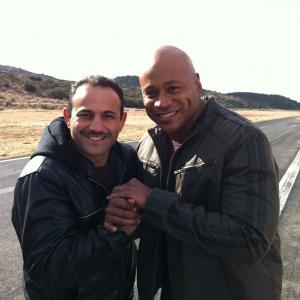 Roman Mitichyan with actor LL Cool J in NCIS LA