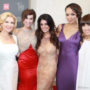 (from left to right) Cady McClain, Heather Roop, Lindsay Hartley, Sal Stowers, and Denyse Tontz at the 2013 Daytime Emmy Awards.