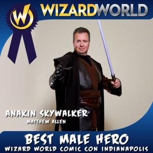 2015 Indianapolis Comic Con - Best Male Hero - Anakin Skywalker Costume. Handmade by Matthew Allen