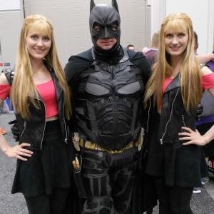 Batman and the Harp Twins. (Camille and Kennerly with Matthew W. Allen) Castmates in Creeporia