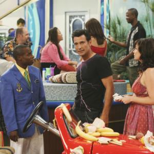 Still of Phill Lewis Kim Rhodes Dylan Sprouse and Robert Torti in The Suite Life on Deck 2008