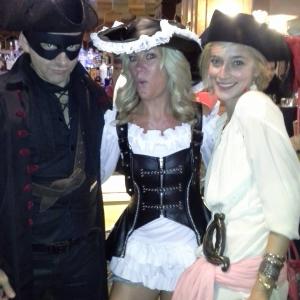 With Michael Sheen and Caitlin FitzGerald at Pirate Themed Wrap Party for 