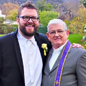 Rutledge Wood Host of Top Gear USA 2010 as Himself and Seth as a Priest on the location of We Love Our Rides