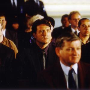 Seth front row right with John Furey Jeff Speakman and Larry Cedar second row left to right in a courtroom scene for the feature film Land of the Free 1998