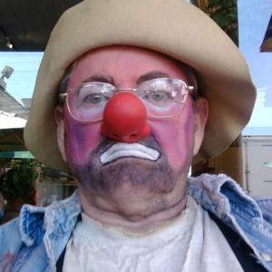 Seth created this Homeless Clown character for his role in the Pilot Episode of the television series The Cynical Life of Harper Hall 2011