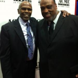 Gregor Manns and Ernest Thomas post final performance of Martin Duty Calls Gregor portrays Rev Ralph Abernathy in this theater piece