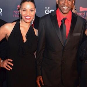 Jaqueline Fleming and actor Dwight Henry at thered carpet movie premiere 