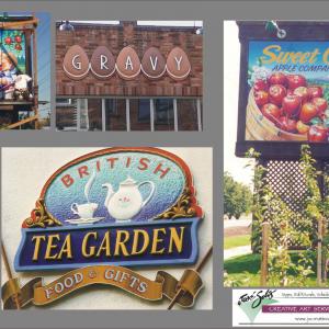 Sweet Oregon Apple Company billboards, 16'x8' one shot enamel; Denver Rio Grande 48