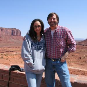 Seth Greenky with Nicole ValentinReggio in Monument Valley Arizona April 26 2008