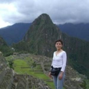 Marggie on location in Machu-Picchu (Peru)