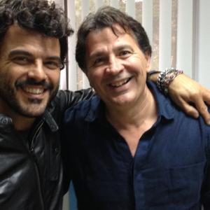 With singer Francesco Renga shooting his latest music video. 2012