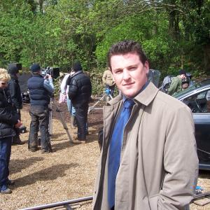 Declan Reynolds as MR KINGSTON Estate Agent on Nicolas Roegs PUFFBALL 2008 On set May 2006