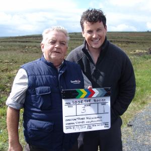 Pat Deery and Declan Reynolds on set of LOSE THE BOOZE (2011) in Bragan mountains, Co. Monaghan