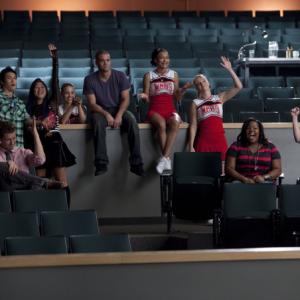 Still of Naya Rivera Mark Salling Dianna Agron Chris Colfer Jenna Ushkowitz and Amber Riley in Glee 2009