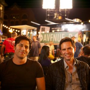 Writers David A Newman and Keith Merryman on the set of Think Like A Man