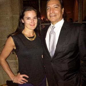 Tanis Parenteau and Gil Birmingham at the House of Cards, Season Two premiere at the Chateau Marmont.