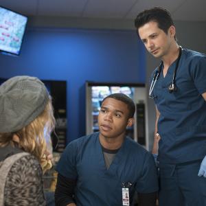 Still of Robert Bailey Jr and Freddy Rodrguez in The Night Shift 2014
