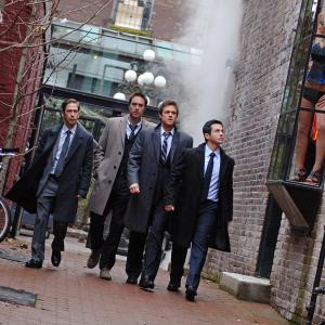 Still of Freddy Rodríguez, Eric Close, James Murray and Tim Blake Nelson in Chaos (2011)