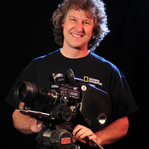 Director DP Writer Producer Robert G Case with his AATON Prod super 16mm film camera