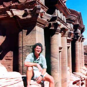 RC  on location at The Monastery in Petra Jordan 2001