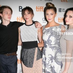 TORONTO, ON - SEPTEMBER 06: (L-R) Actor Jack Kilmer, director Gia Coppola, Zoe Levin, and Claudia Levy arrive at the 'Palo Alto' premiere during the 2013 Toronto International Film Festival at Scotiabank Theatre on September 6, 2013 in Toronto,