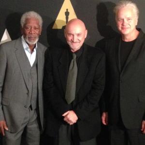 The Shawshank Redemption 20th Anniversary at The Academy of Motion Picture in Beverly Hills with Morgan Freeman Director Frank Darabont and Tim Robbins Nov 2014