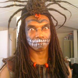 Abraxas Client Greg Eagles in his recurring Guest Star Role as the Tarantula Shaman on Disneys Pair of Kings 2012
