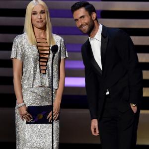 Gwen Stefani and Adam Levine at event of The 66th Primetime Emmy Awards (2014)