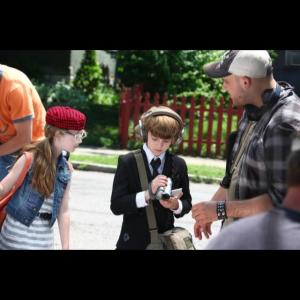 With Director Joshua Shreve and co-star, Meyrick Murphy, on the set of Chasing Ghosts