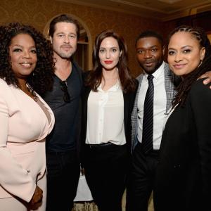 Brad Pitt Angelina Jolie Oprah Winfrey David Oyelowo and Ava DuVernay